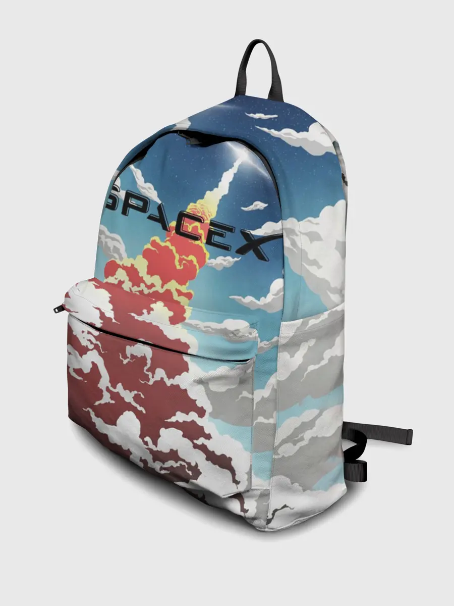 Рюкзак джинсовый / Ракета | SpaceX