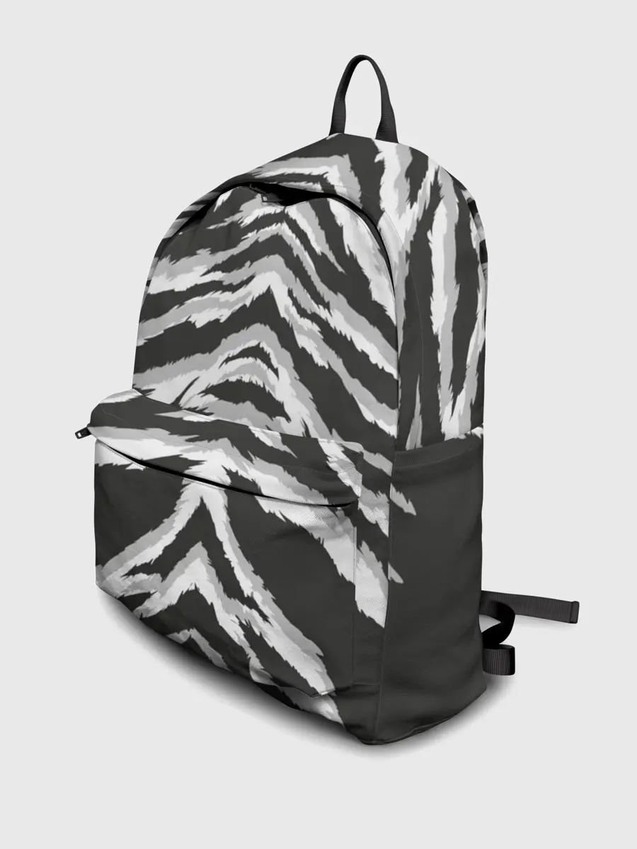 Рюкзак джинсовый / Белая шкура тигра