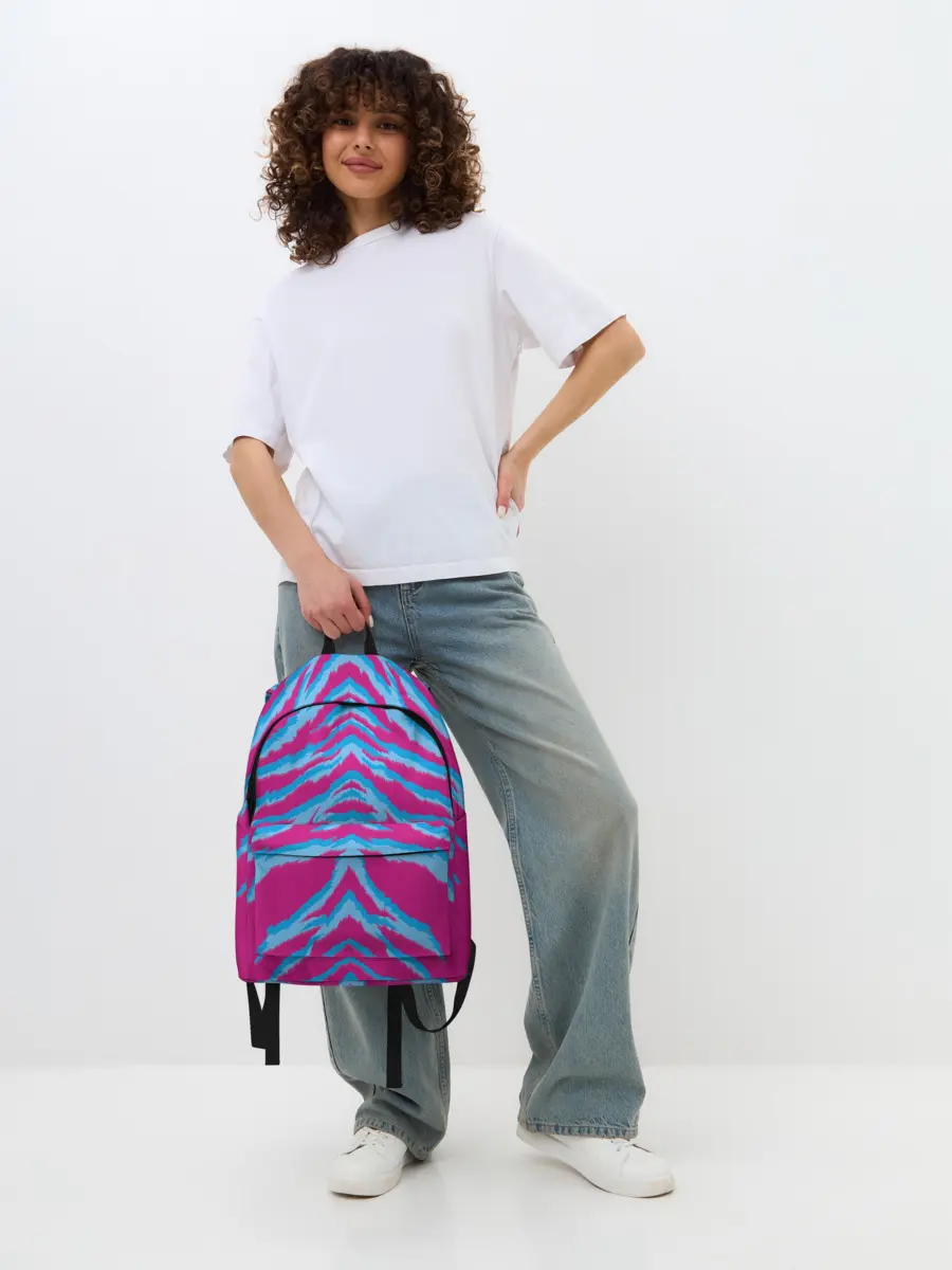 Рюкзак джинсовый / Неоновая шкура тигра