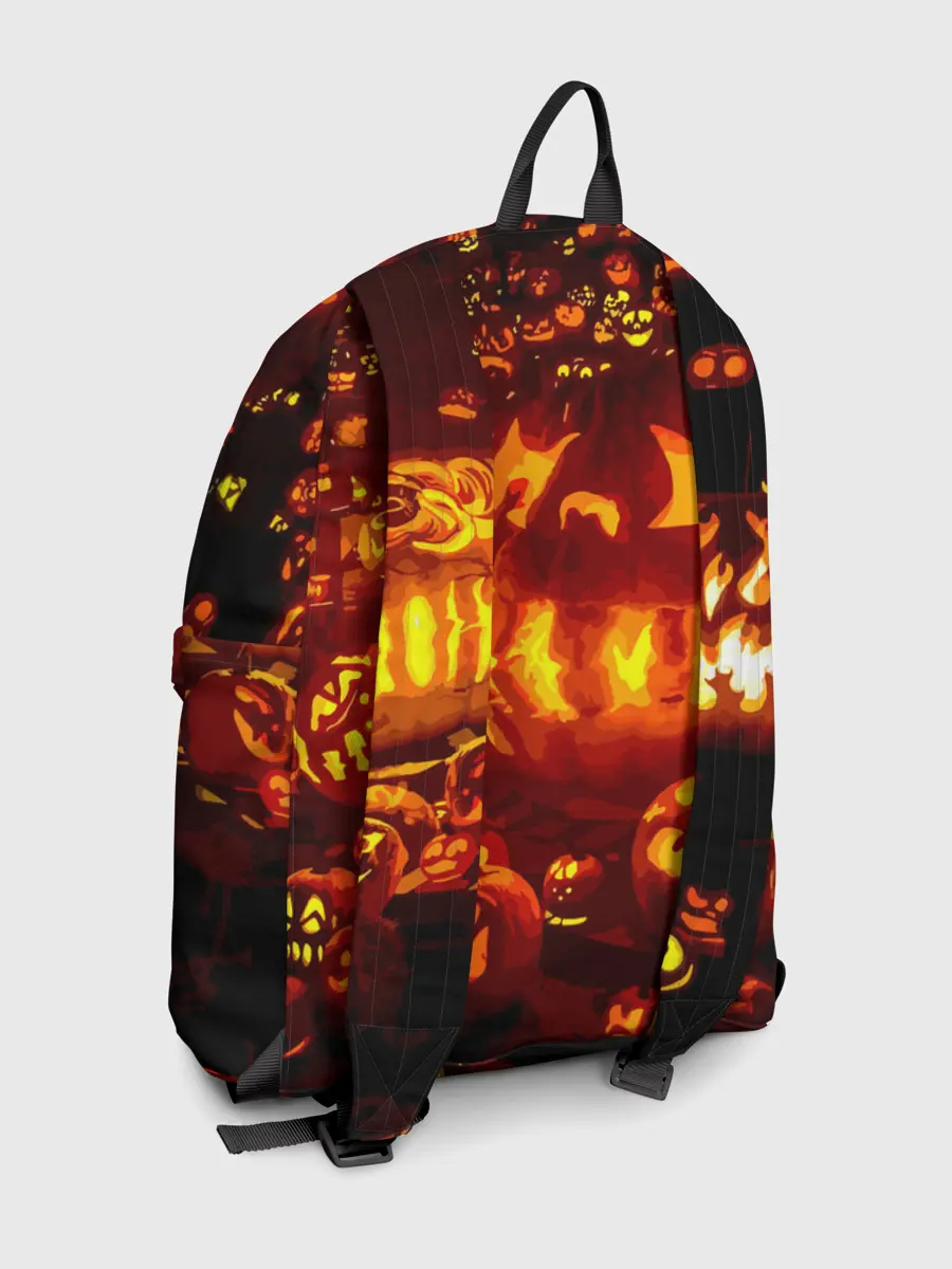 Рюкзак джинсовый / Тыквы на Хэллоуин