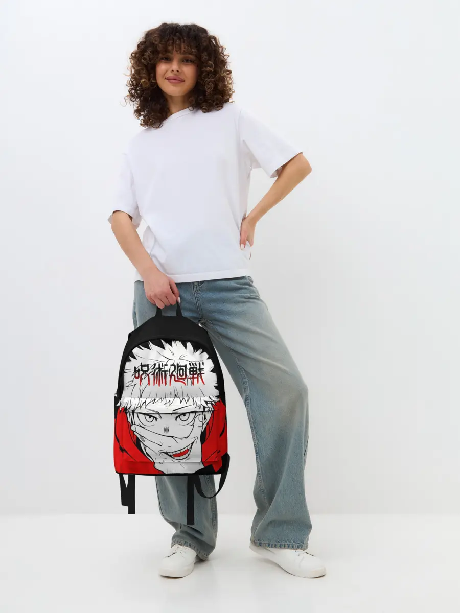 Рюкзак джинсовый / Jujutsu Kaisen, Юдзи Итадори