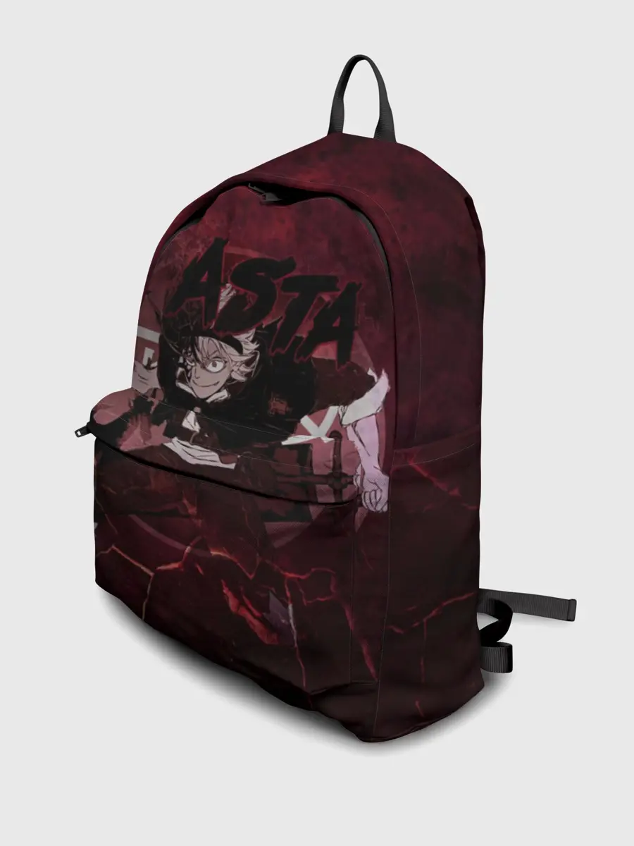 Рюкзак джинсовый / Аста Черный клевер Red style