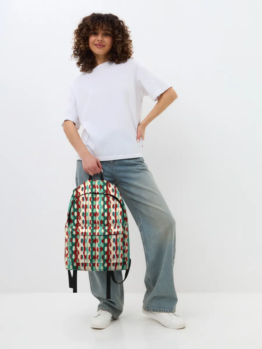 Рюкзак джинсовый / Маленькие Ёлочки