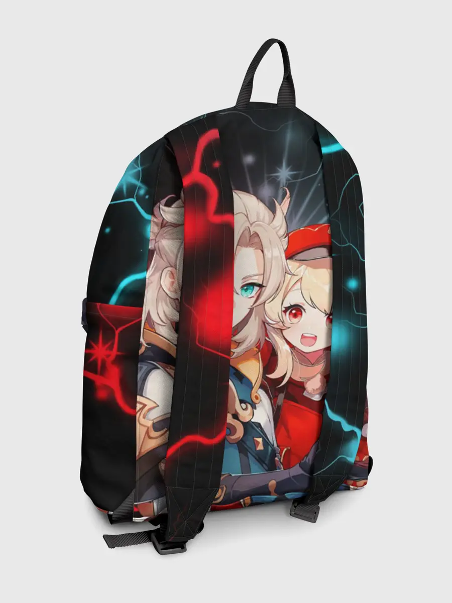 Рюкзак джинсовый / Альбедо и Кли, Genshin Impact