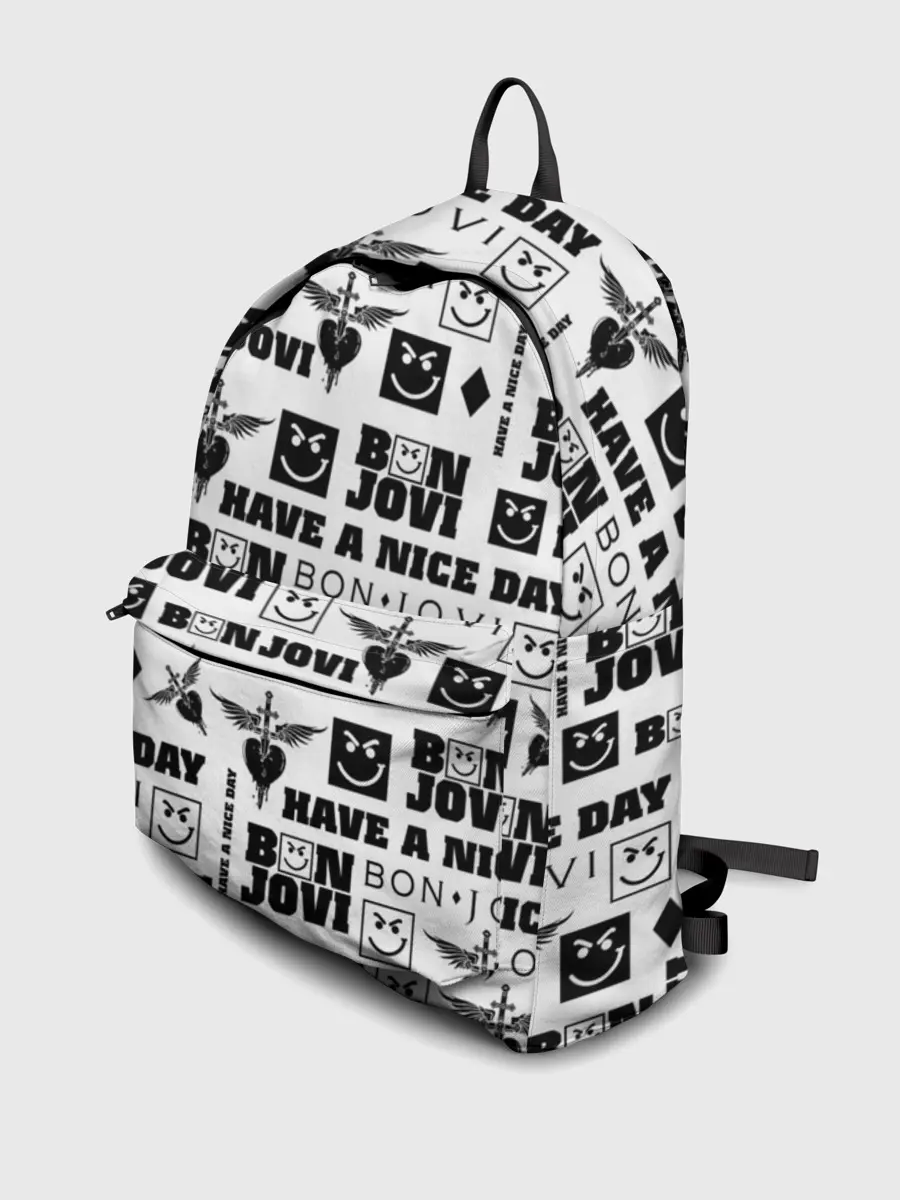 Рюкзак джинсовый / BON JOVI ЛОГОБОМБИНГ | БОН ДЖОВИ ПАТТЕРН