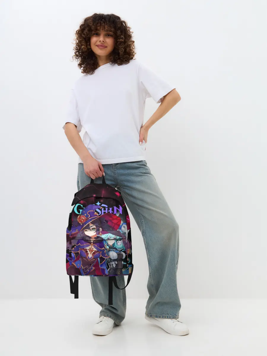 Рюкзак джинсовый / Мона и Эола, Genshin Impact