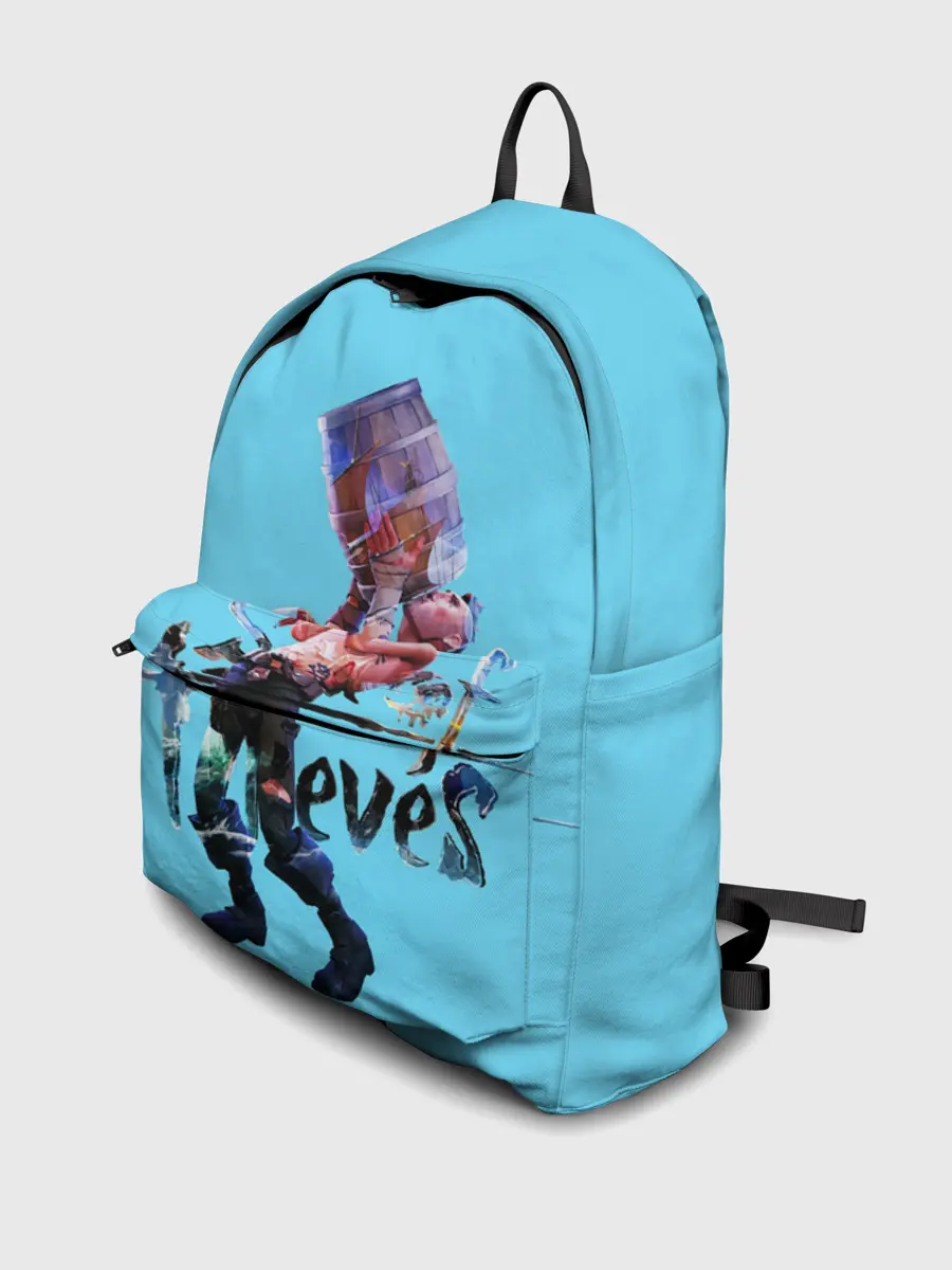 Рюкзак джинсовый / Пират с бочкой рома