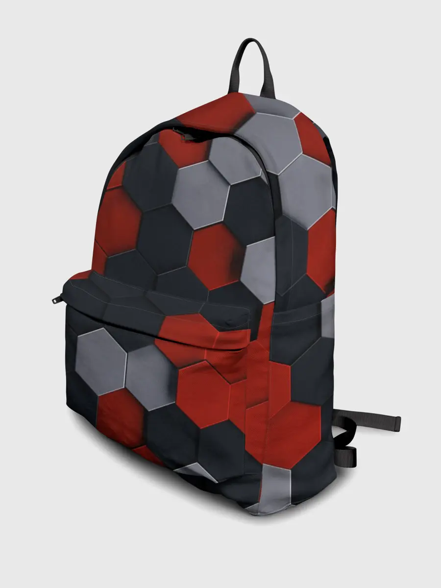 Рюкзак джинсовый / РАЗНОЦВЕТНЫЕ СОТЫ 3D