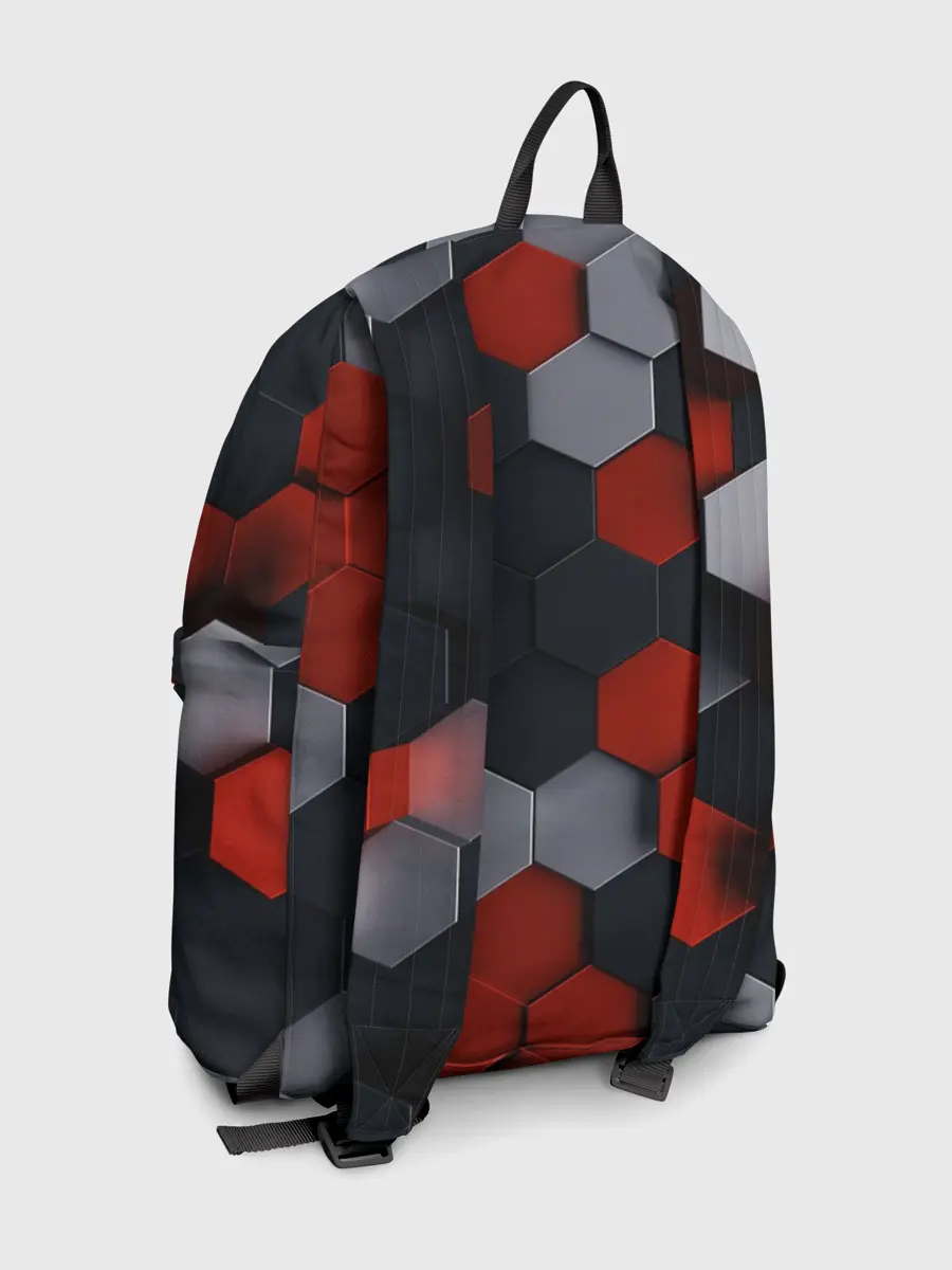 Рюкзак джинсовый / РАЗНОЦВЕТНЫЕ СОТЫ 3D