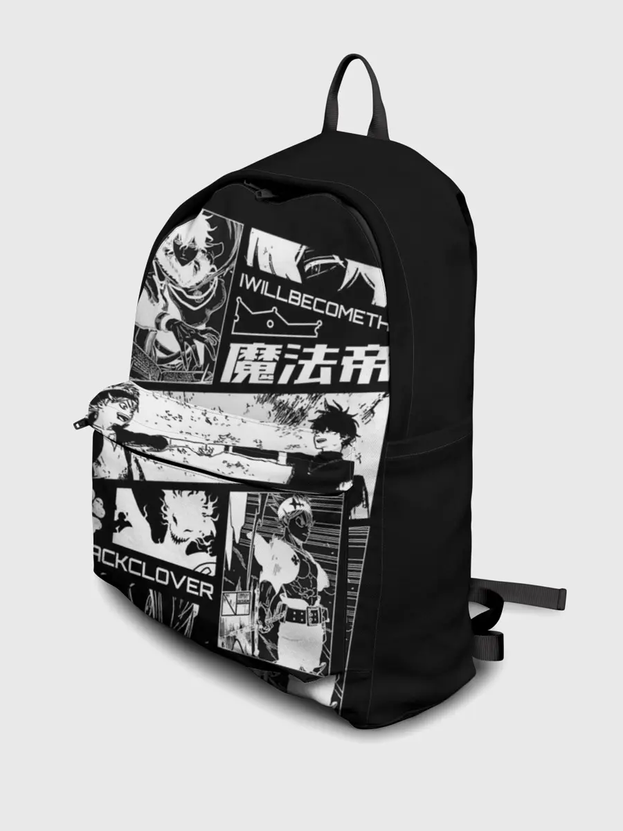 Рюкзак джинсовый / Аста и Юна Черный клевер