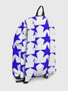 Рюкзак джинсовый / Синие звёзды на белом фоне