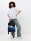 Рюкзак джинсовый / КОСМИЧЕСКИЙ РАССВЕТ 3D