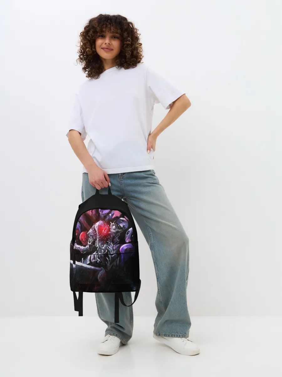 Рюкзак джинсовый / БЕРСЕРК светящийся глаз