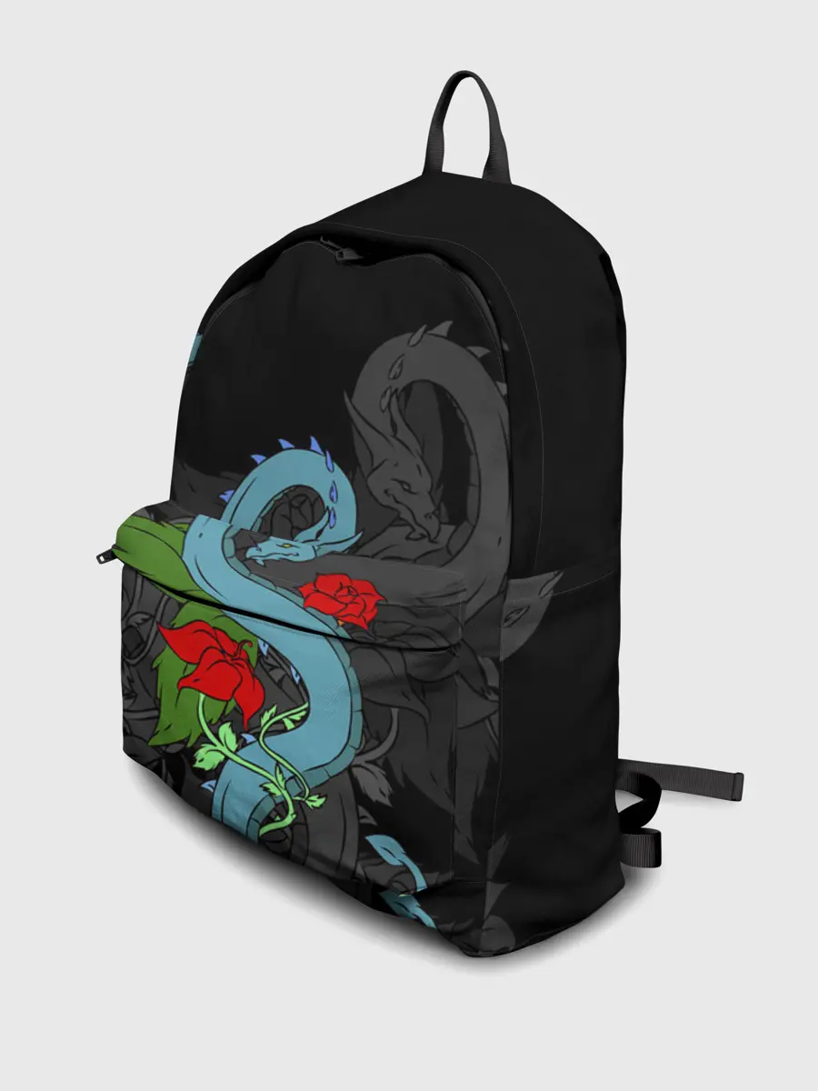 Рюкзак джинсовый / Дракон и Розы