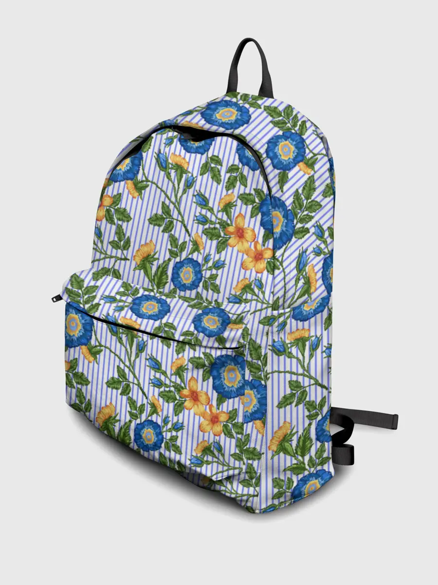 Рюкзак джинсовый / Цветочки