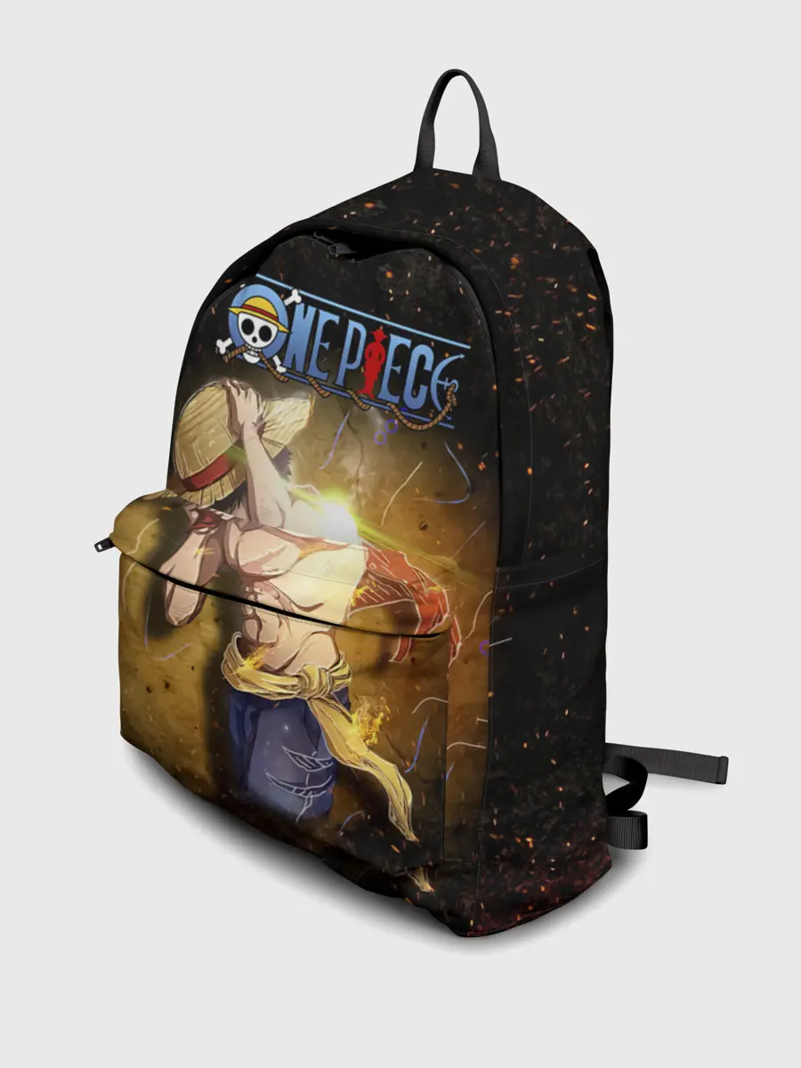 Рюкзак джинсовый / Мощный торс Луффи One Piece