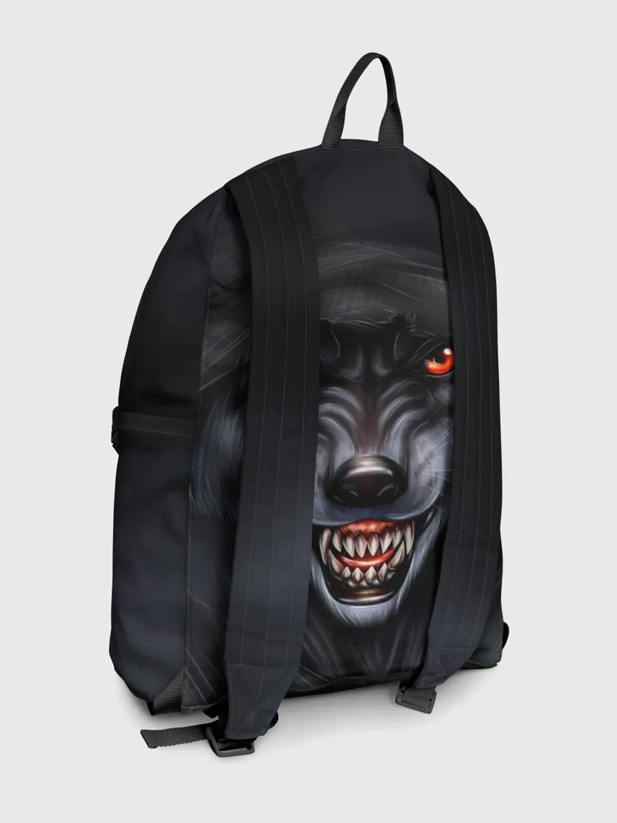 Рюкзак джинсовый / СЕРЫЙ ВОЛК 3D