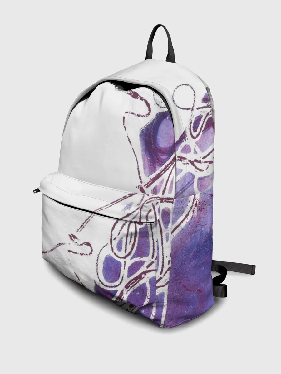 Рюкзак джинсовый / Фиолетовые нити