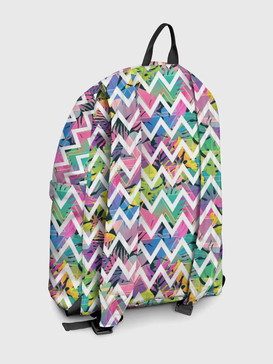 Рюкзак джинсовый / Кривая линия и цветы