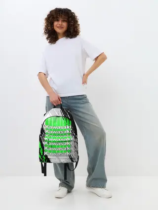 Рюкзак джинсовый / KAWASAKI / КАВАСАКИ / SPORT