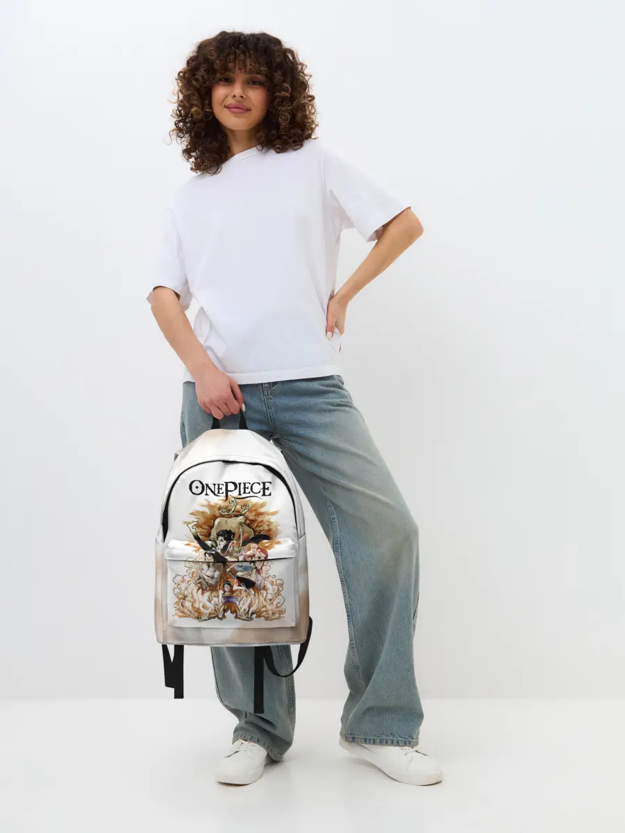 Рюкзак джинсовый / One Piece. Пираты Соломенной Шляпы
