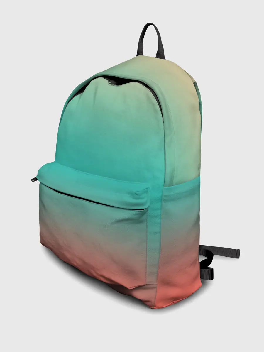 Рюкзак джинсовый / Красно-бирюзовый градиент