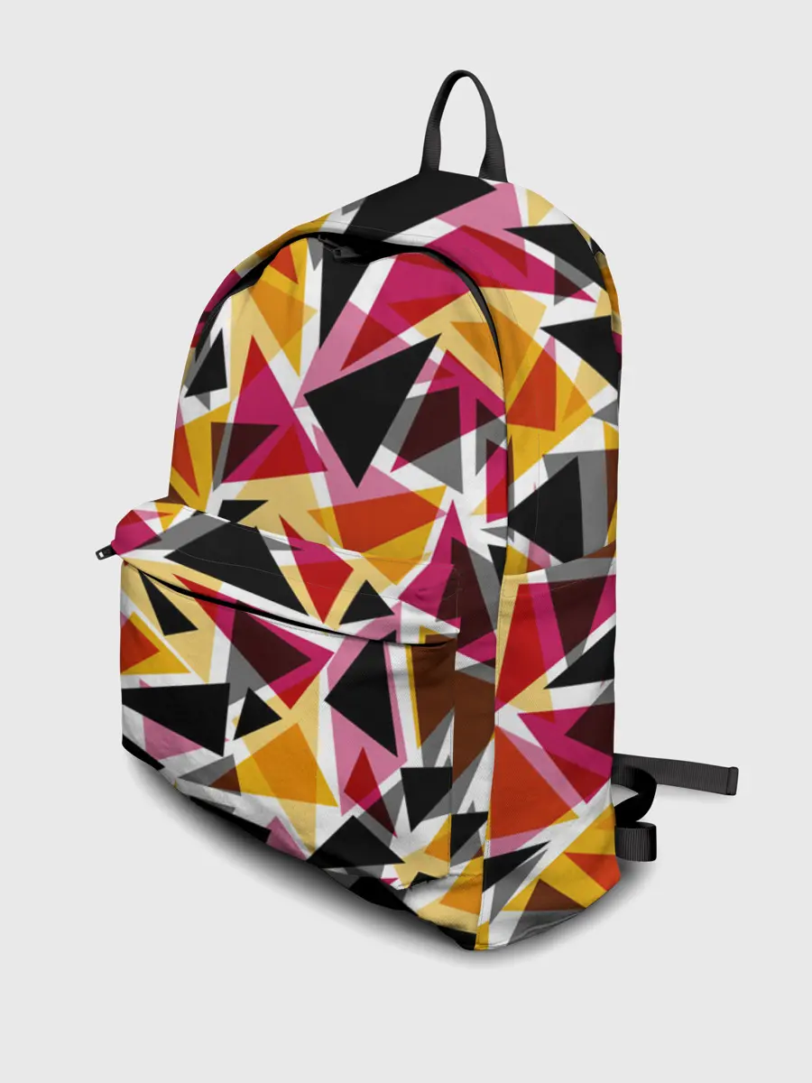 Рюкзак джинсовый / Разноцветные треугольники