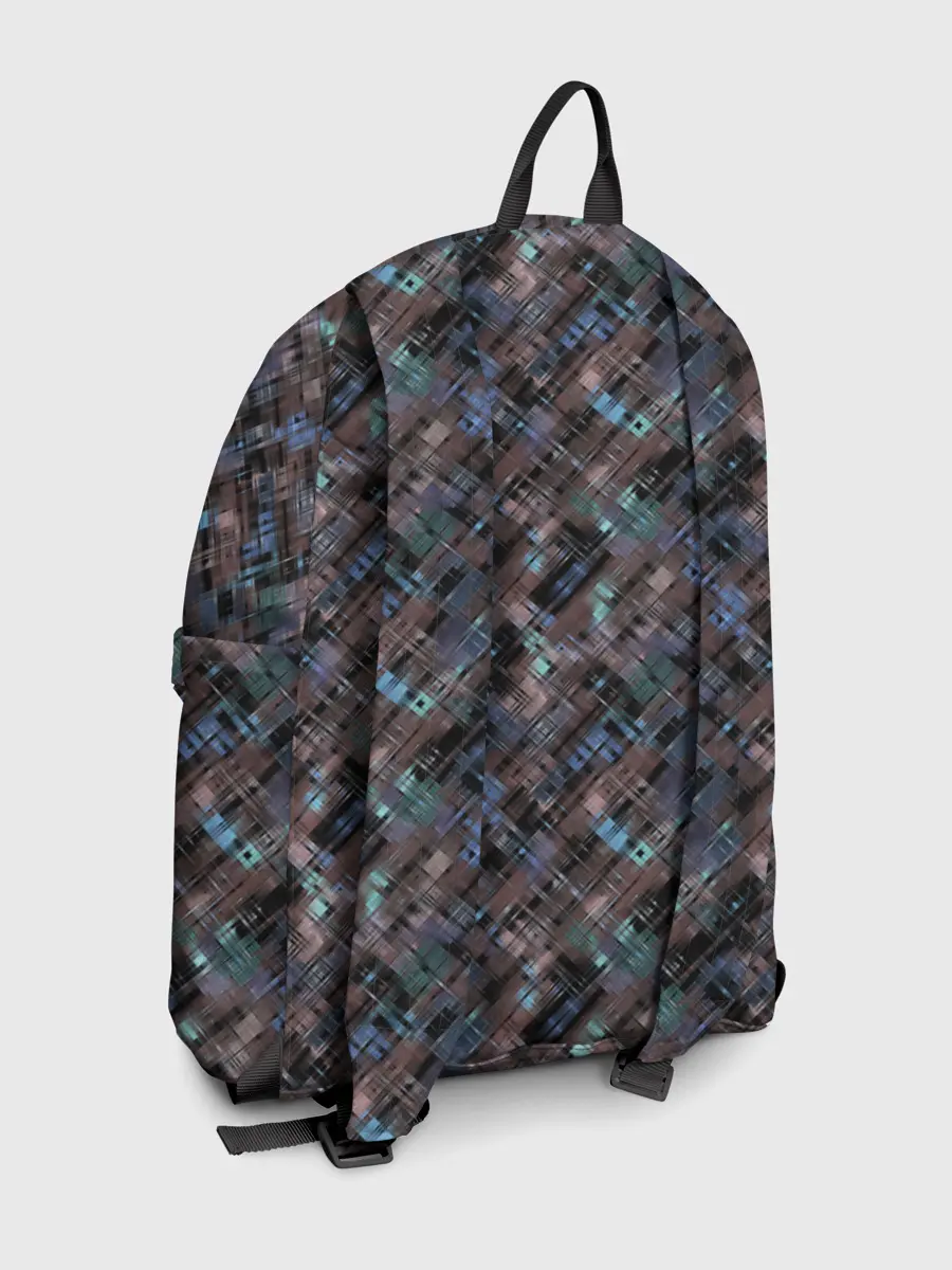 Рюкзак джинсовый / Коричневый абстрактный узор