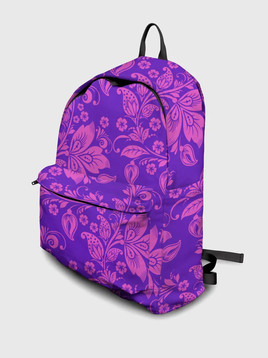 Рюкзак джинсовый / ФИОЛЕТОВАЯ ХОХЛОМА