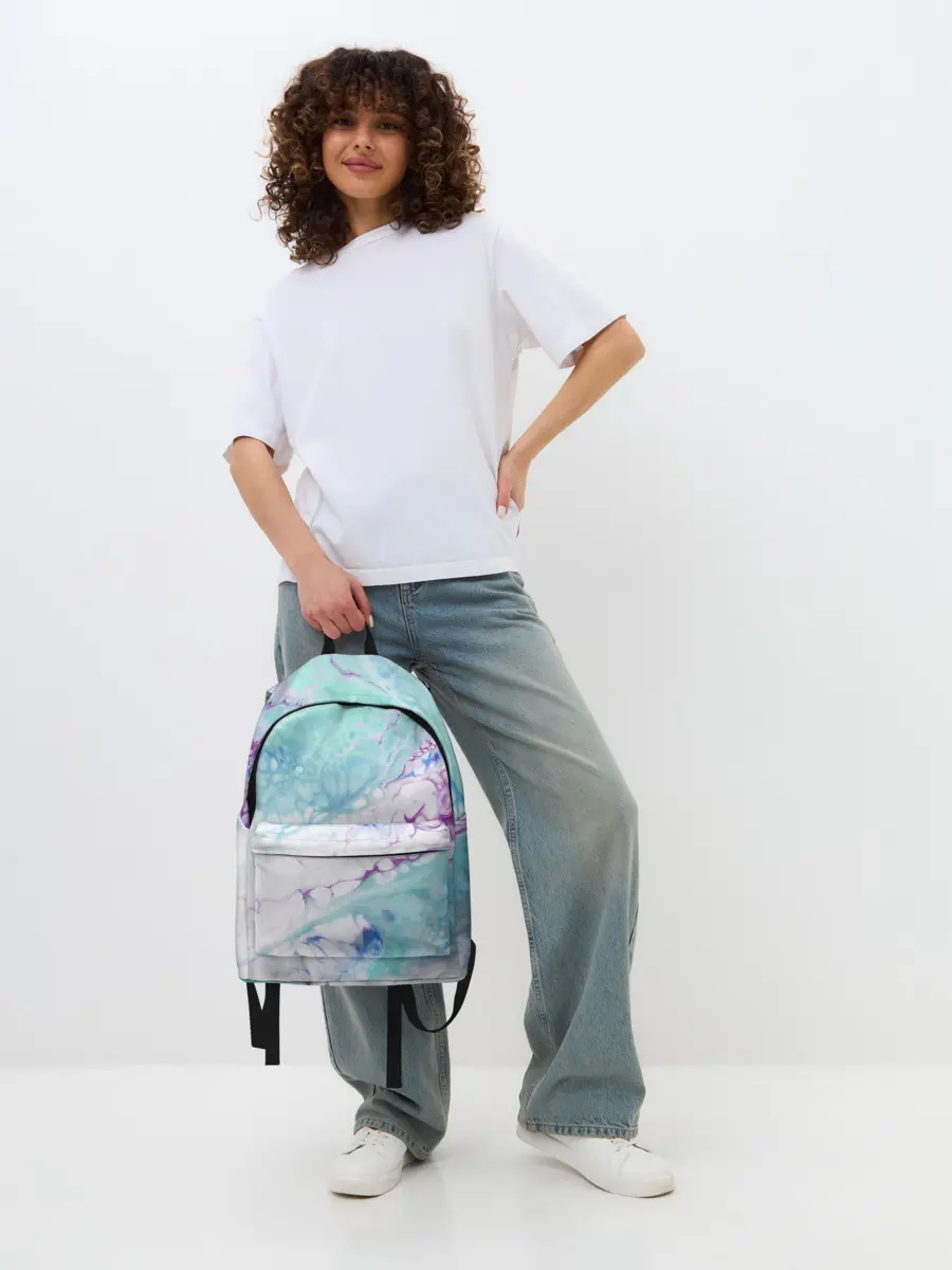 Рюкзак джинсовый / Цветная морская пена