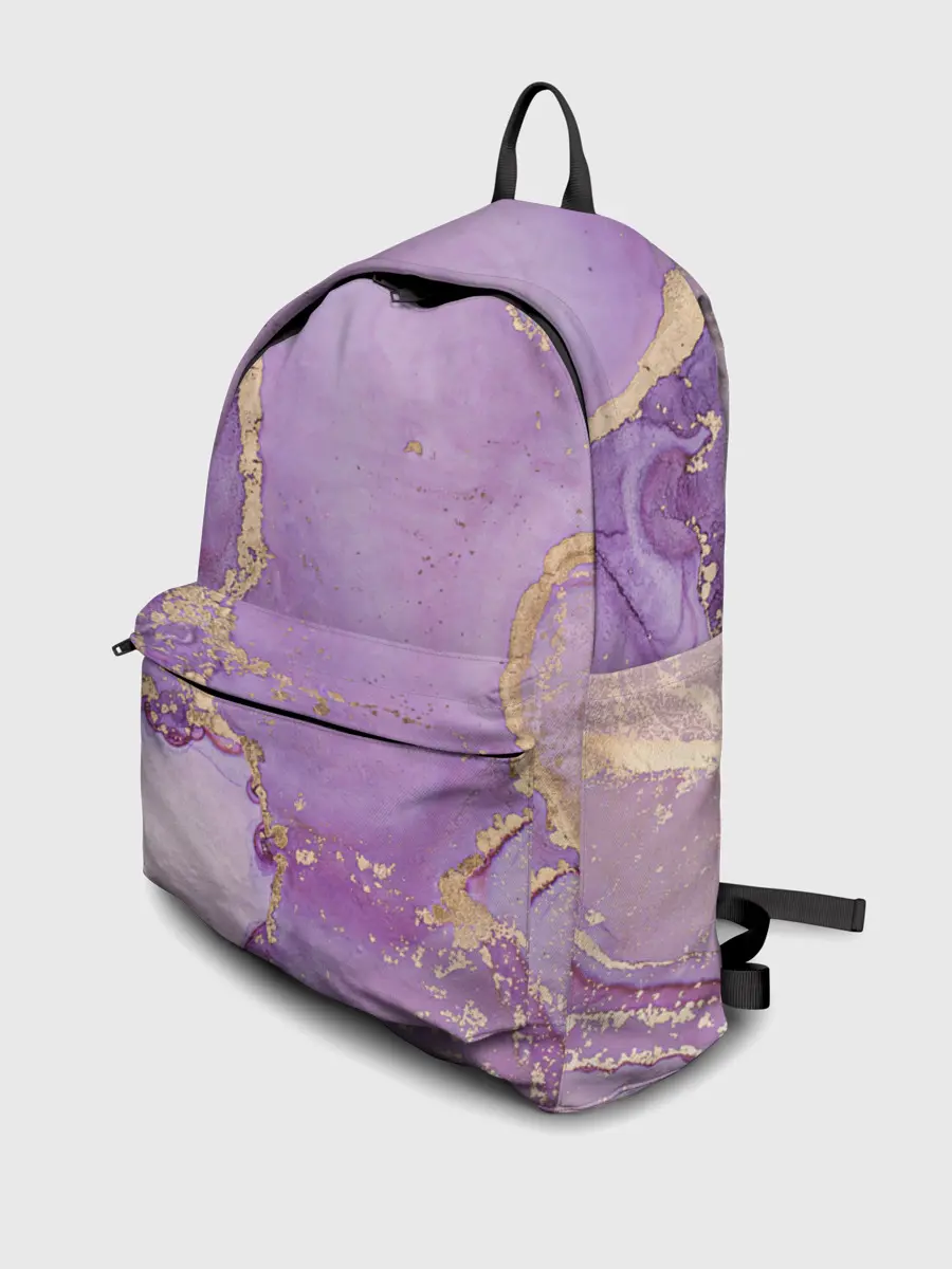 Рюкзак джинсовый / Сиреневые разводы краски