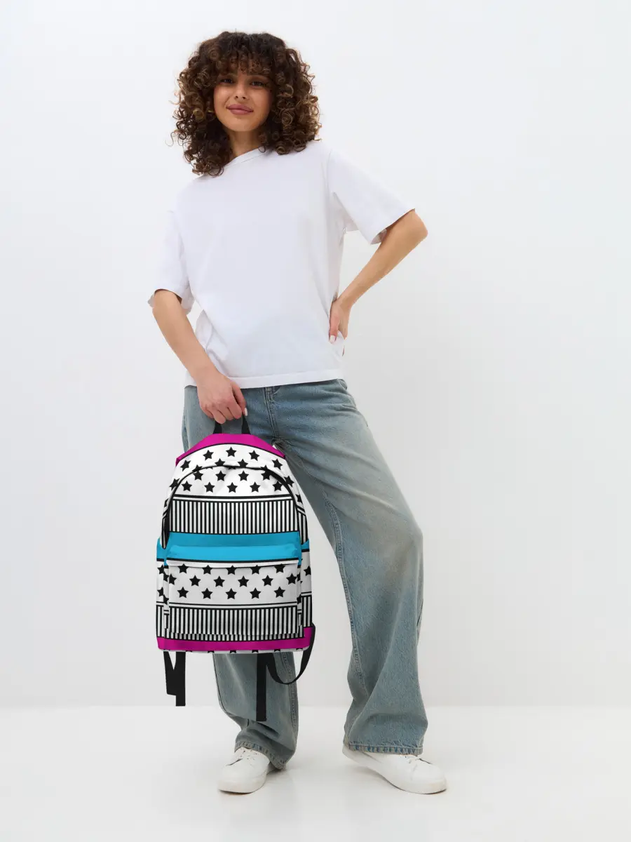 Рюкзак джинсовый / Молодежный современный узор