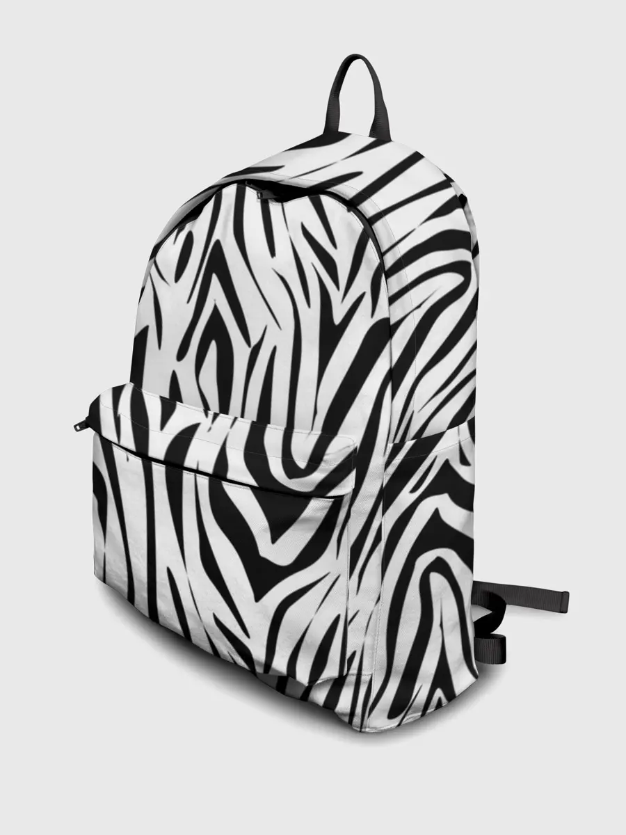 Рюкзак джинсовый / Черно-белая зебра