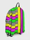 Рюкзак джинсовый / полосатый неоновый модный узор
