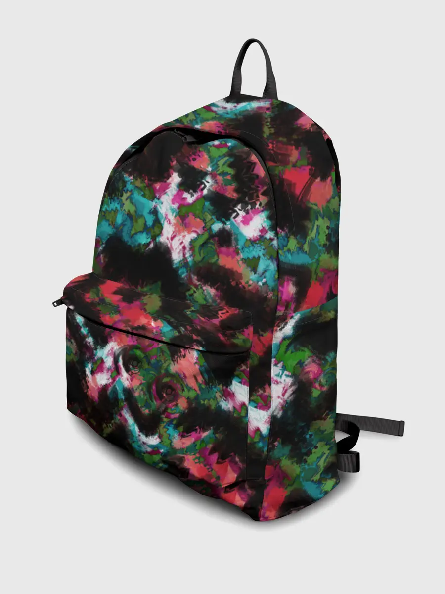 Рюкзак джинсовый / Гранжевый абстрактный узор