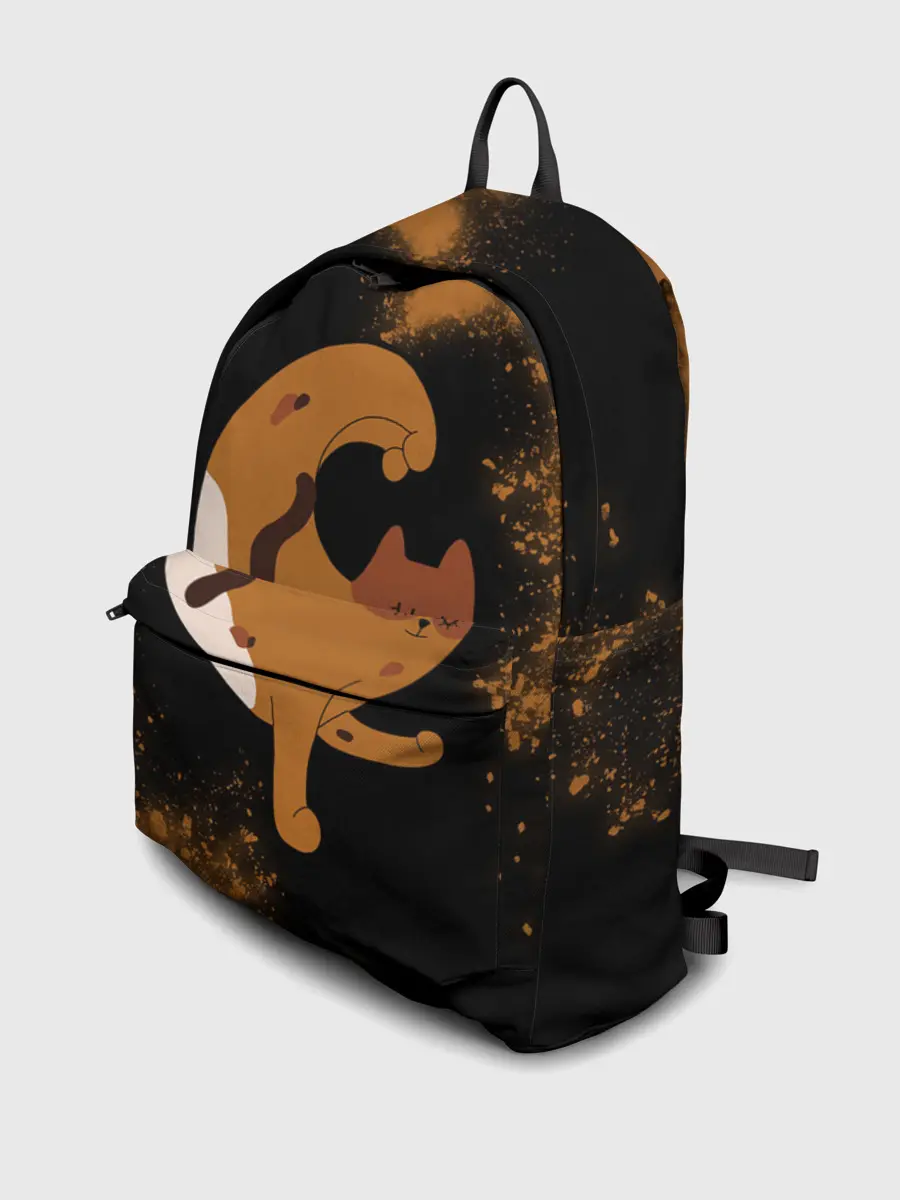 Рюкзак джинсовый / Кошачья Йога - Взрыв