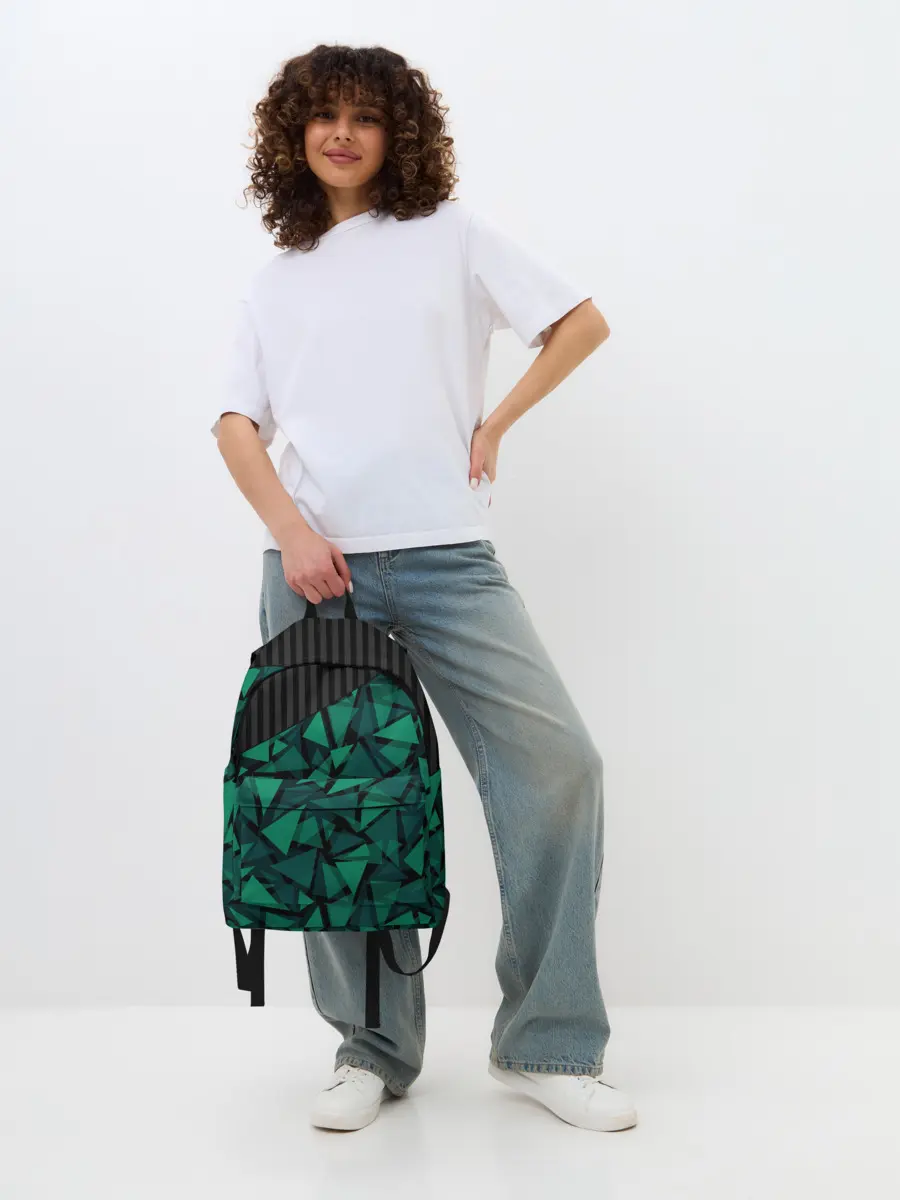 Рюкзак джинсовый / Геометрический узор