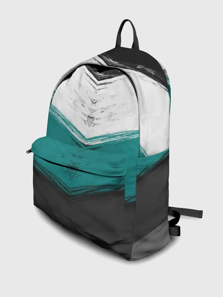 Рюкзак джинсовый / Полосатый абстрактный принт