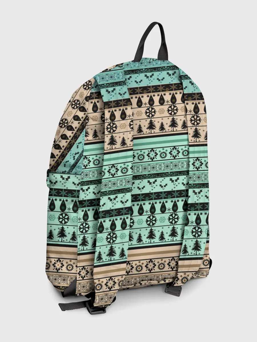 Рюкзак джинсовый / Новогодний зимний орнамент