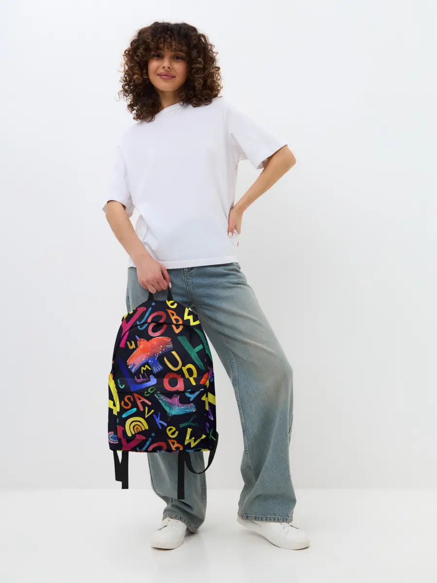 Рюкзак джинсовый / Буквы английского алфавита