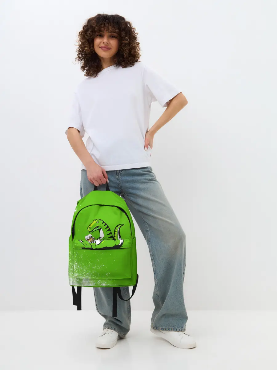 Рюкзак джинсовый / Пивозавр - Краска