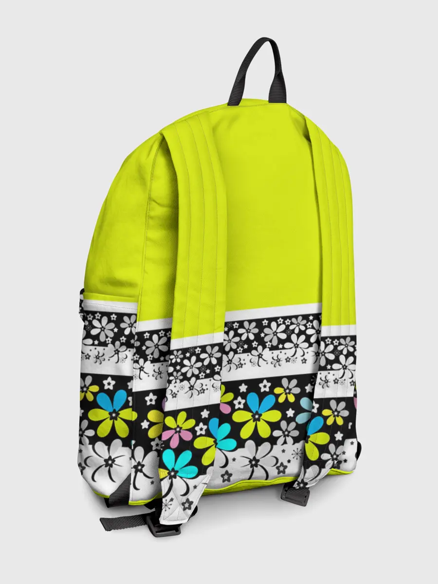 Рюкзак джинсовый / Яркий цветочный узор