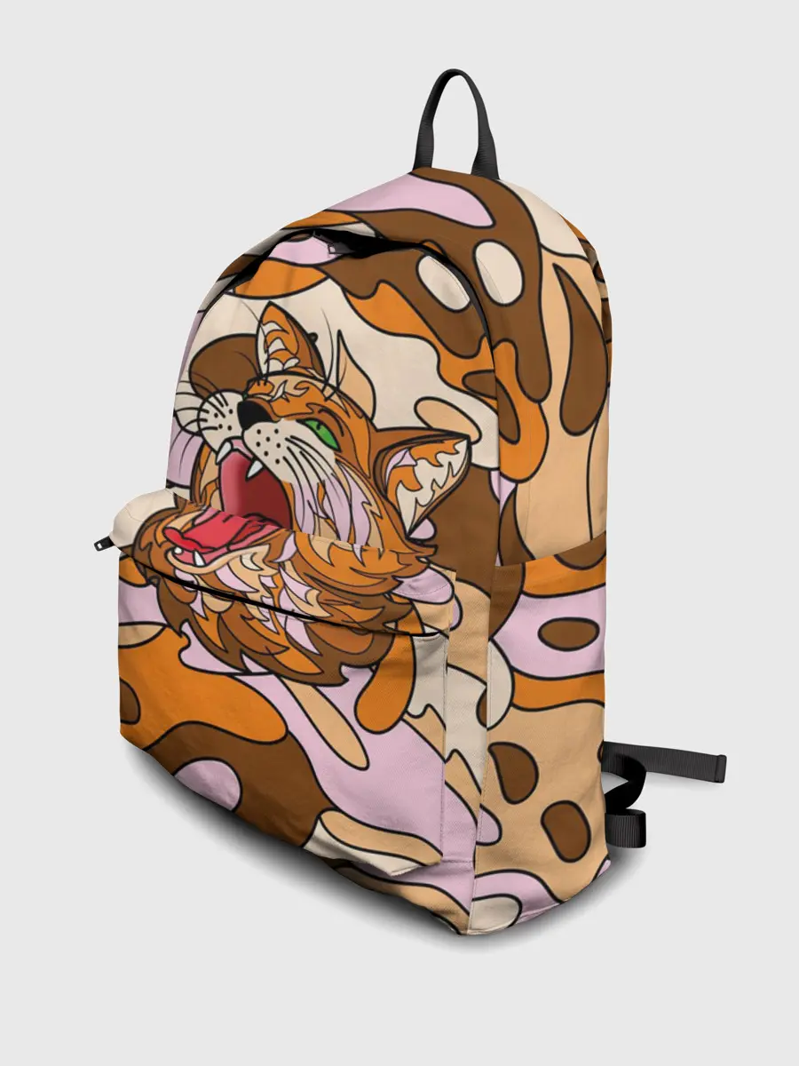 Рюкзак джинсовый / Грозный кот