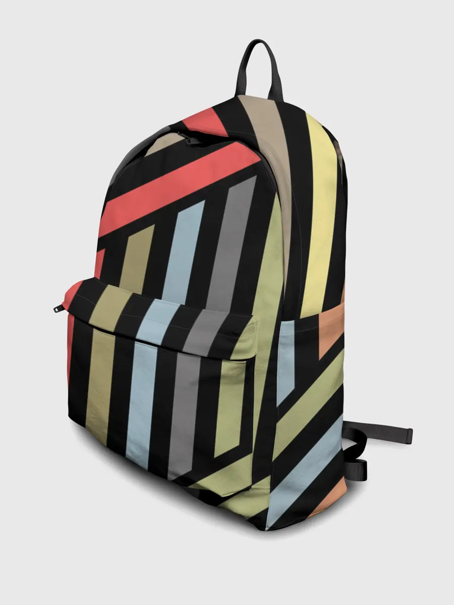 Рюкзак джинсовый / Абстрактный полосатый узор