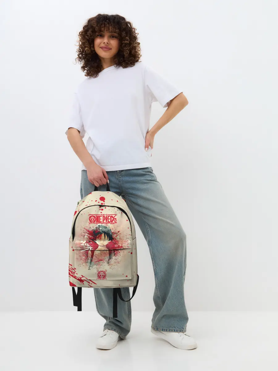 Рюкзак джинсовый / Луффи One Piece. Большой куш