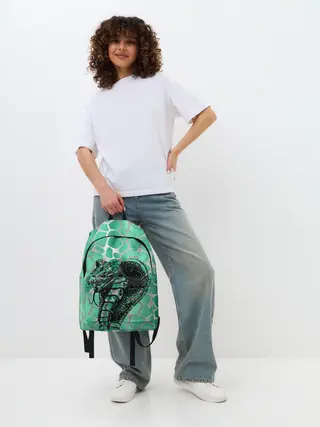 Рюкзак джинсовый / Кобра. Змеиный стиль