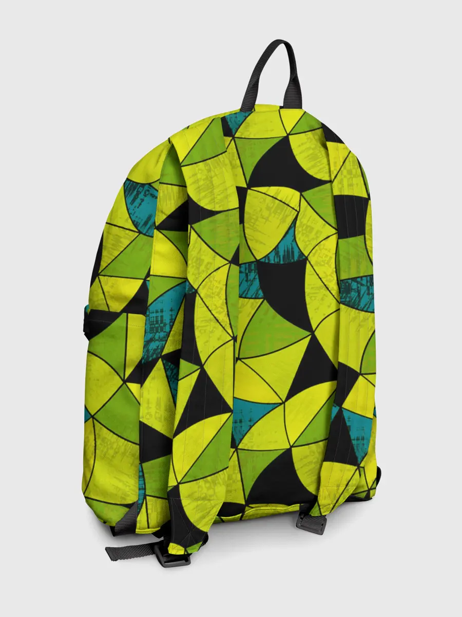 Рюкзак джинсовый / Гранжевый яркий зеленый