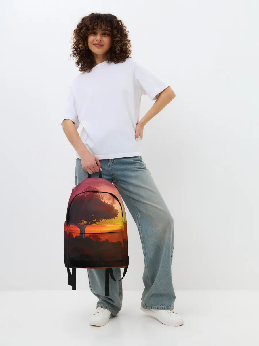 Рюкзак джинсовый / СОЛНЦЕ НАД АФРИКОЙ