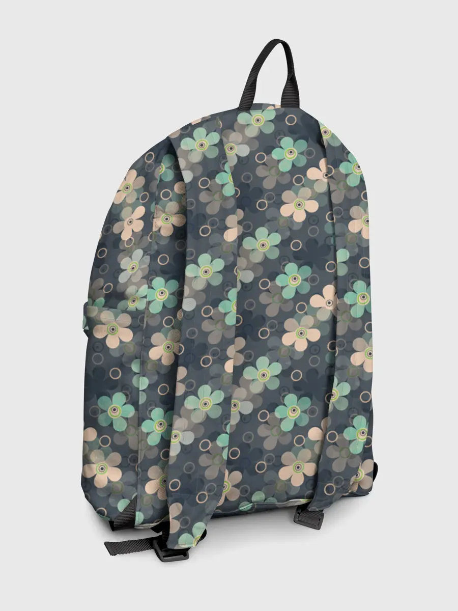 Рюкзак джинсовый / Цветочный ретро узор