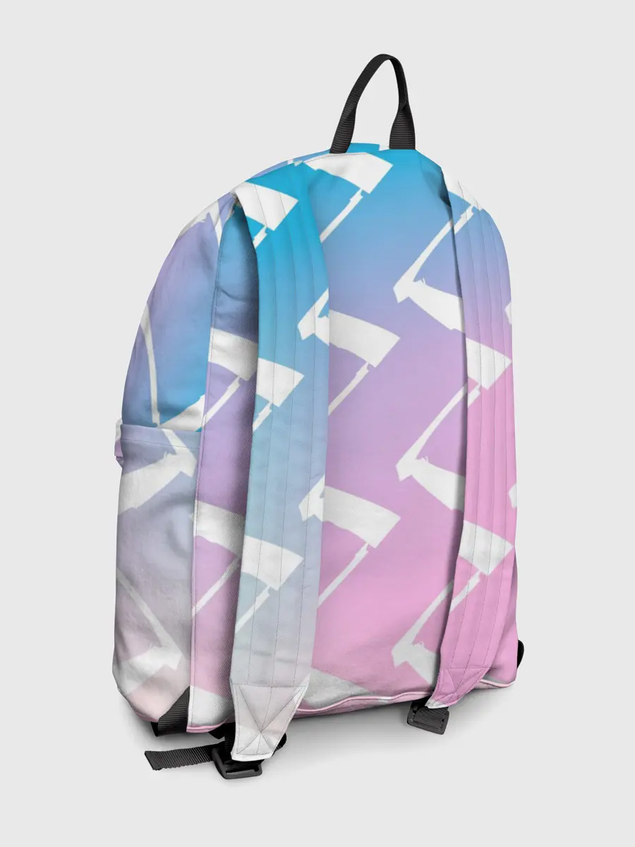 Рюкзак джинсовый / Котик-рыбка-единорог